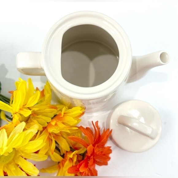 Rae Dunn Artisan Collection By Magenta Tea Pot White & Black - Picture 5 of 9